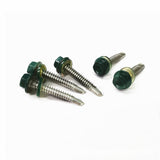 Stainless Steel 410 Hexagonal Walsi Green Paint Self-Drilling Screws