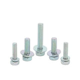 Combination Screw Set Of Outer Hexagon Head Cross Recess Drive With Flat Washer Spring Washer