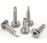 410 Stainless Steel Flat Head Hexagon Drill Tail Self-Drilling Screws